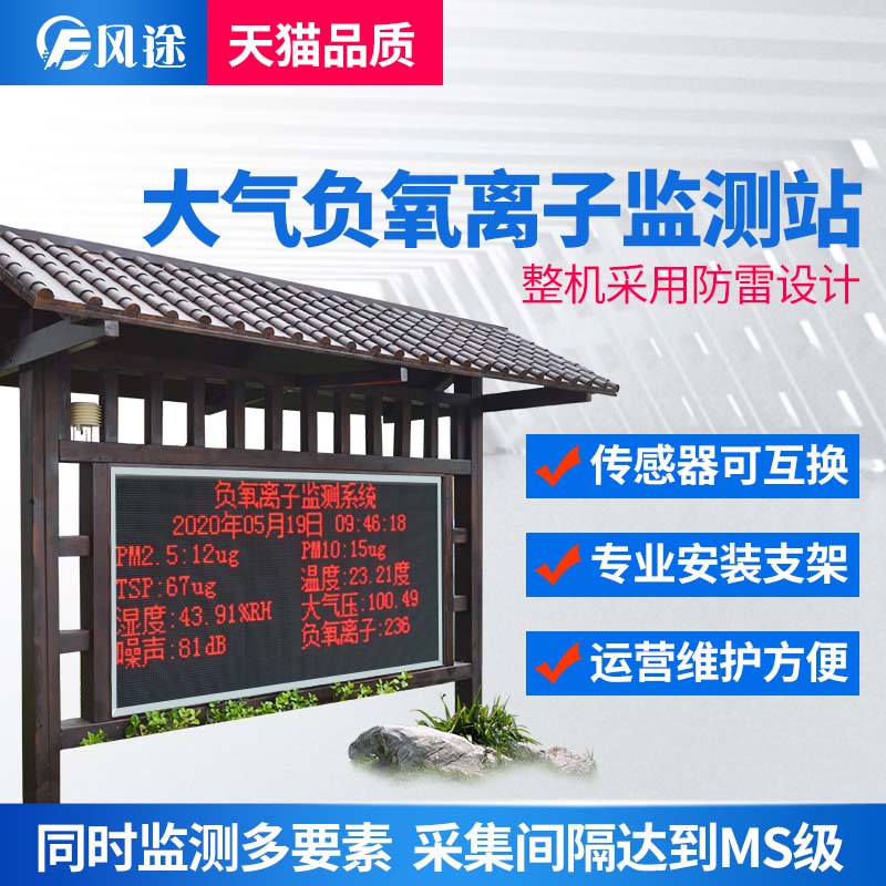 在線負氧離子檢測系統,兼具美學的生態監測站